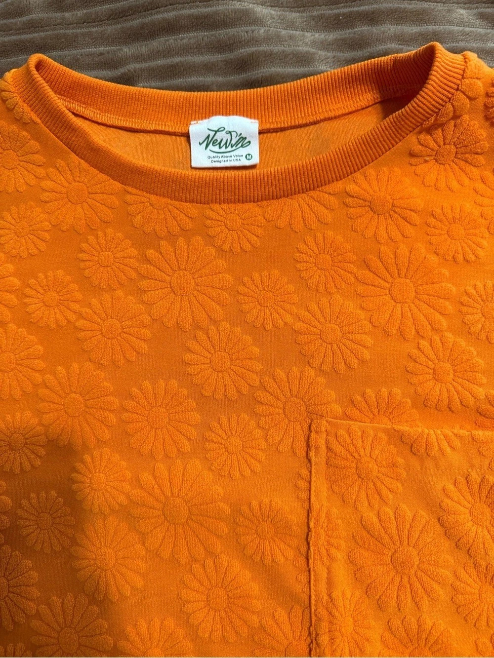 Orange Floral Ruffle Matching Set - Picture 3 of 4